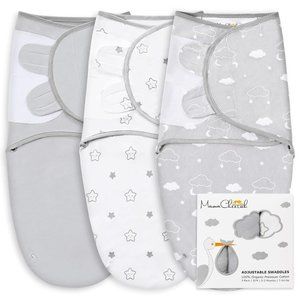3 pack Mama Cheetah Baby Swaddle Sleep Sack Adjustable Preemie Wrap Light